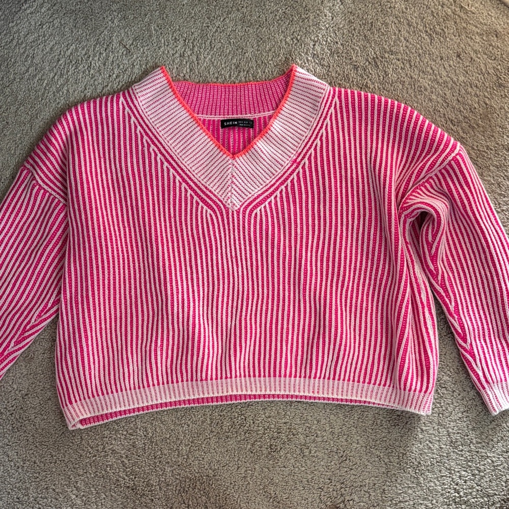Pink Striped Sweater